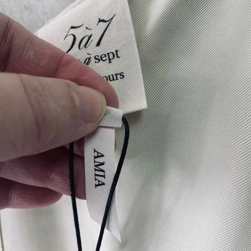 Cinq à Sept Tous Les Jours Amia Twill Romper Womens Size XS Ivory NWT $345 - Picture 11 of 15